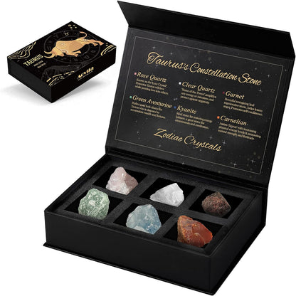 Libra Crystals Gift Set, Libra Zodiac Signs Healing Crystals Birthstones with Horoscope Box Set Libra Astrology Crystals Healing Stones Gifts