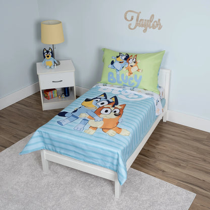 3Pc Toddler Bed Set W/Print Tote Bag -  and Family