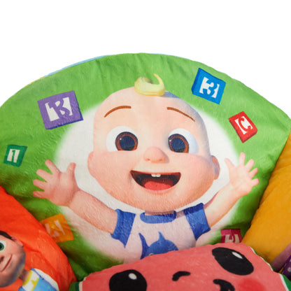 Cocomelon Blue Polyester Toddler round Bean Bag Chair for Children'S Room Décor