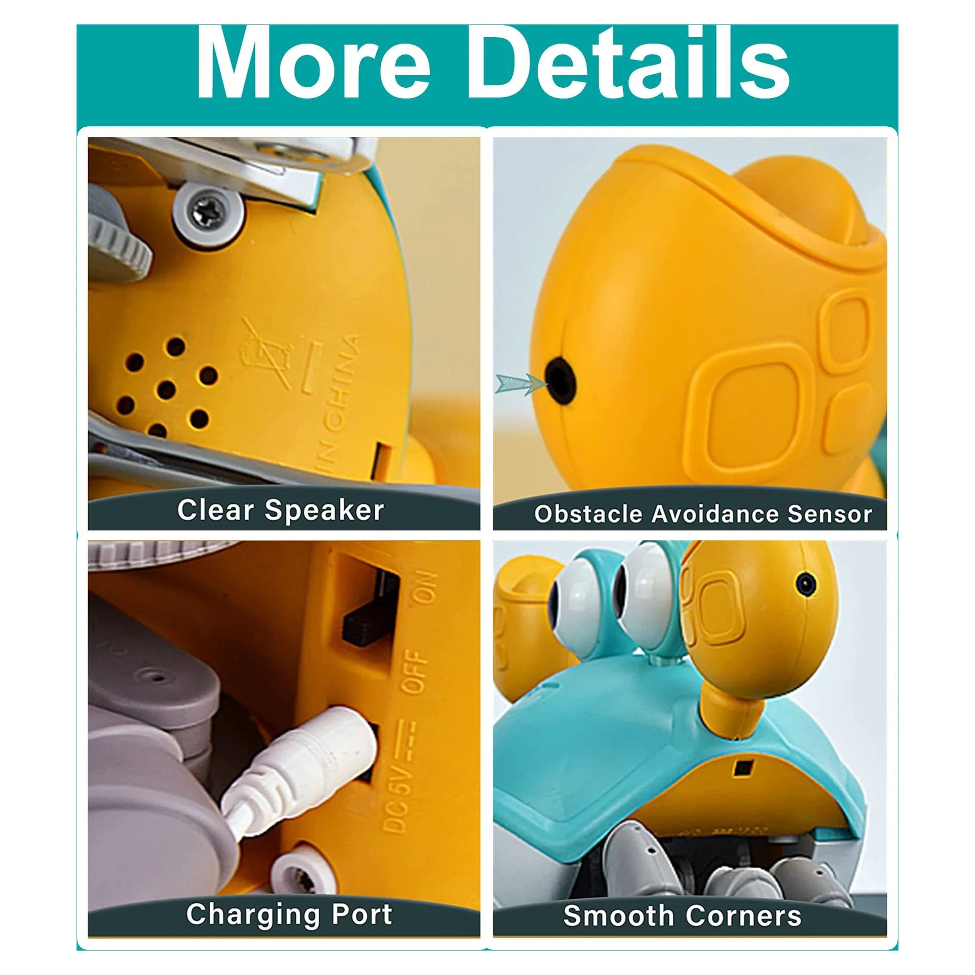 Crawling Crab Baby Toy with Music and LED Light Up,Toddler Interactive Learning Development Toy with Automatically Avoid Obstacles(Green)