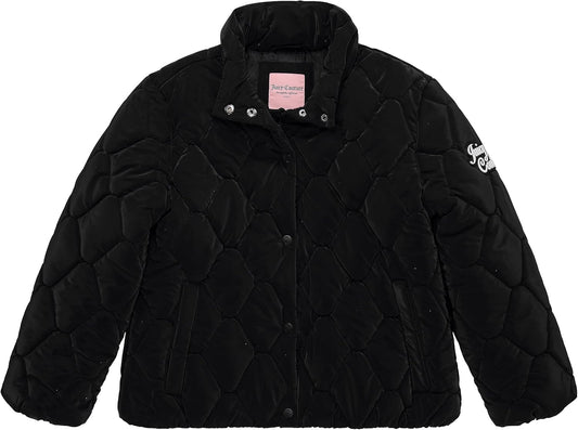 Girls Coat, Faux Fur Hooded Winter Jacket, Warm Padded Parka Hoodie, Kids Heavyweight Winter Coat