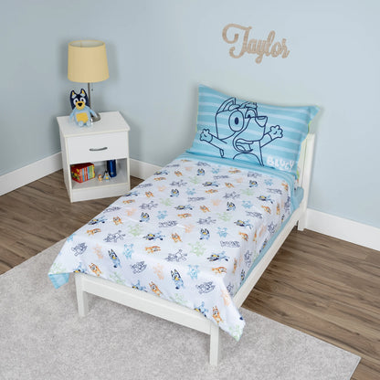 3Pc Toddler Bed Set W/Print Tote Bag -  and Family