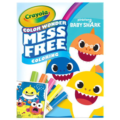 Color Wonder Mess Free Baby Shark Coloring Set, 23 Pcs, Coloring Book for Toddlers, Travel Activity, Gift, Ages 3+