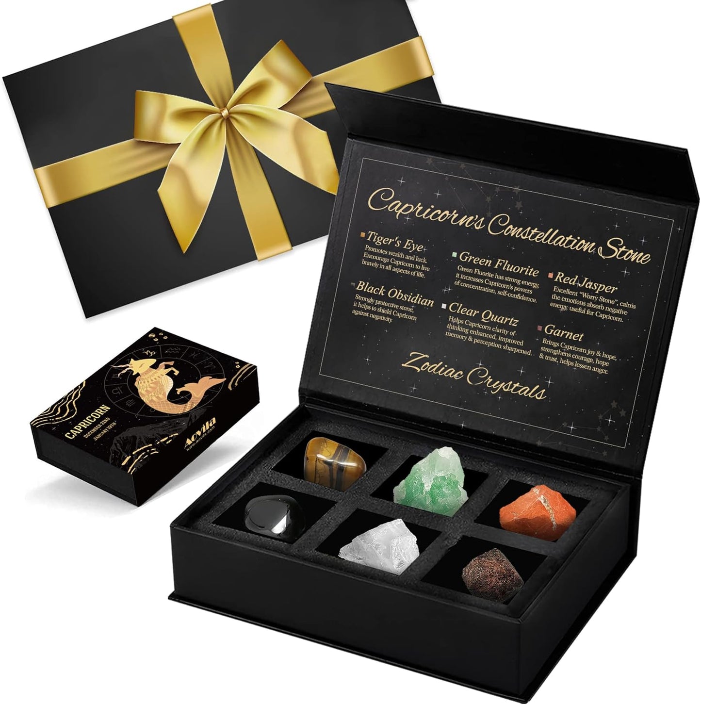 Libra Crystals Gift Set, Libra Zodiac Signs Healing Crystals Birthstones with Horoscope Box Set Libra Astrology Crystals Healing Stones Gifts