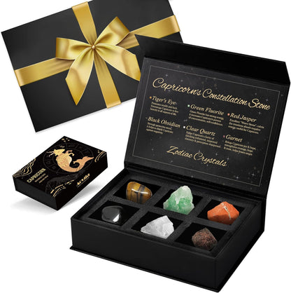 Libra Crystals Gift Set, Libra Zodiac Signs Healing Crystals Birthstones with Horoscope Box Set Libra Astrology Crystals Healing Stones Gifts
