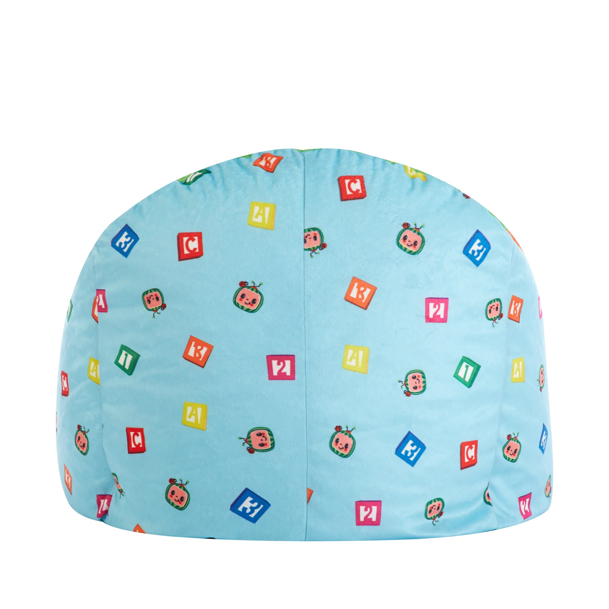 Cocomelon Blue Polyester Toddler round Bean Bag Chair for Children'S Room Décor