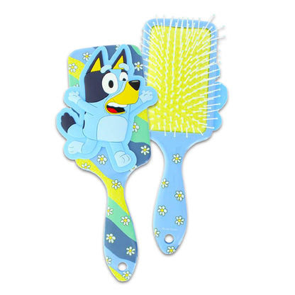 Bluey Hair Accessories Set for Girls - Bundle with Bluey Hair Brush, 3 Snap Clips, 4 Barrettes, 8 Terries, 5 Elastics, and More | Bluey Hair Accessories for Girls