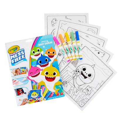 Color Wonder Mess Free Baby Shark Coloring Set, 23 Pcs, Coloring Book for Toddlers, Travel Activity, Gift, Ages 3+