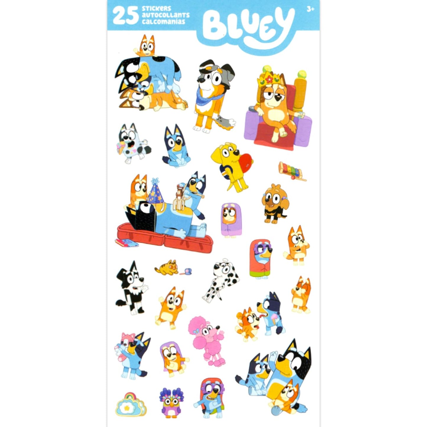 Bluey Hair Accessories Set for Girls - Bundle with Bluey Hair Brush, 3 Snap Clips, 4 Barrettes, 8 Terries, 5 Elastics, and More | Bluey Hair Accessories for Girls